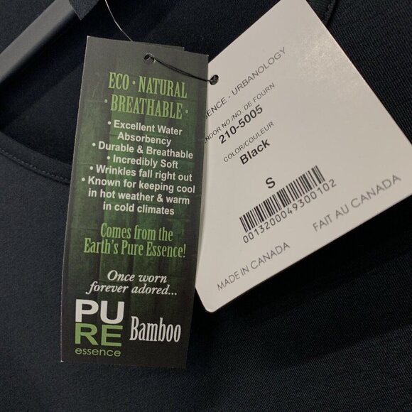 Pure Essence Dress Womens Small Black Asymmetrical Hem Lagenlook Bamboo Stretch - Picture 6 of 8